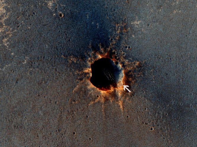 Cratera em Marte