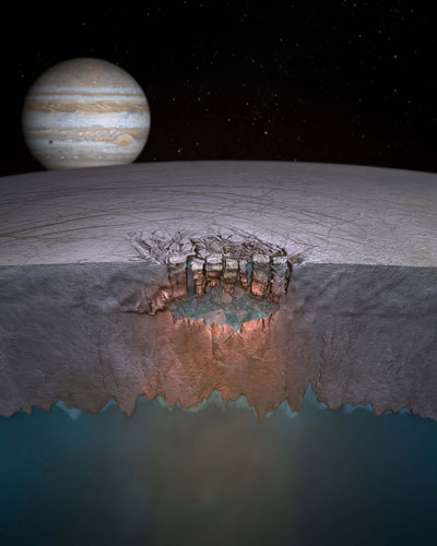 Água na lua de Júpiter