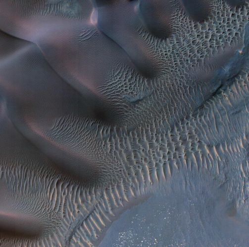 Arte em dunas de Marte