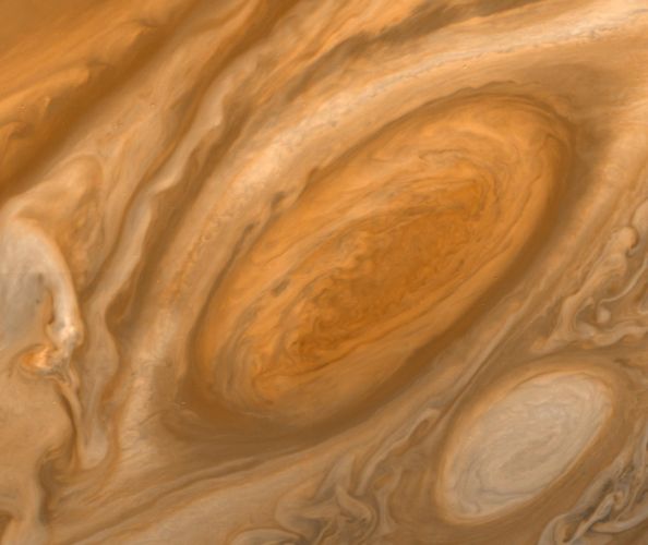 Tempestade na superfície de Júpiter