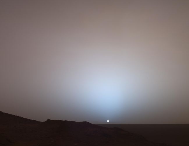 Pôr-do-sol em Marte