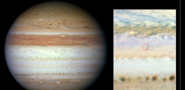 Observações da atmosfera de Júpiter feitas pelo Hubble em 7 de junho; veja no álbum do mês - Nasa/ESA