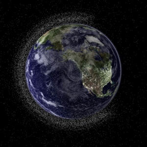 Pesquisadores estimam que mais de 700 mil pedaços de lixo espacial vagam na órbita da Terra - AFP/Electro Optic Systems